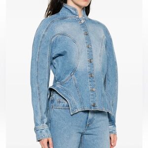 Mugler Faded Blue Jean Jacket